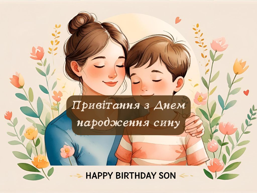 привітання з Днем народження сину
