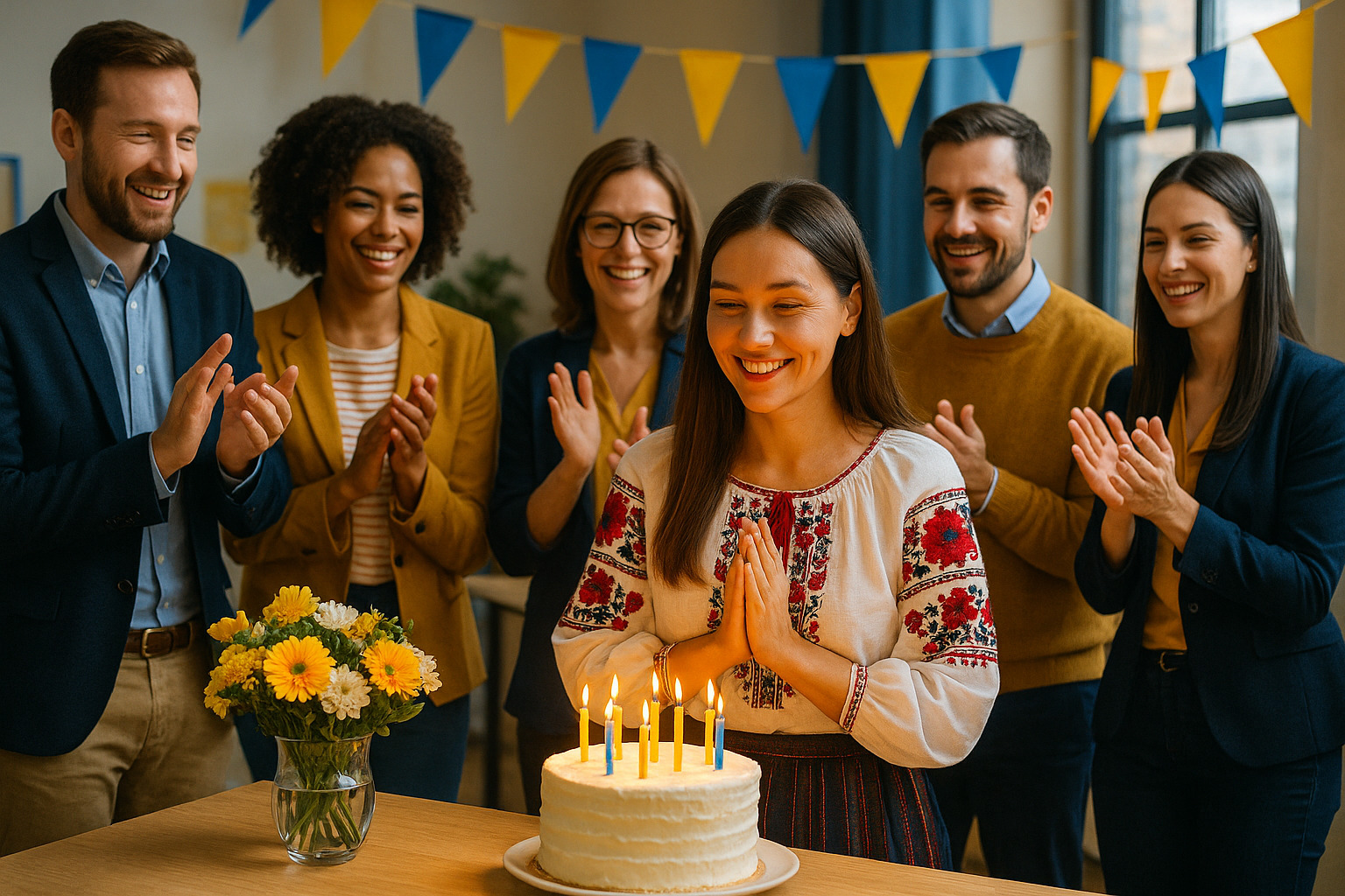 Привітання з Днем народження жінці колезі