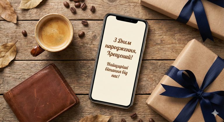 Привітання з днем народження хрещеному: Картинки, проза та щирі слова українською