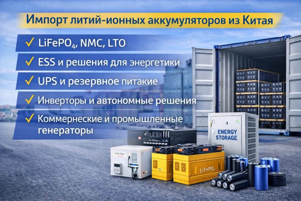 Доставка аккумуляторов из Китая