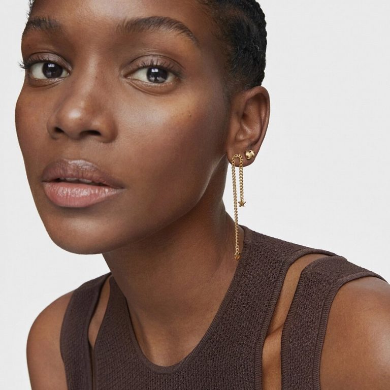 сережки цепочки